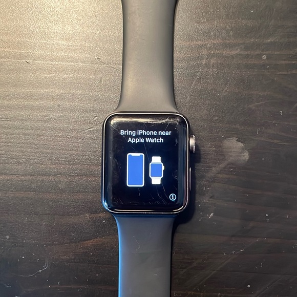 Apple Watch Series (GPS) 38mm 42mm Space Gray Aluminum Case with Black  Band